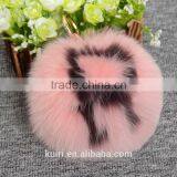 Classic Letter Fur Keychain Super BIg 15cm Fox Fur Pompoms From A to Z Keychains Real Fur Keychain Handbag Accessories thumbnail-1