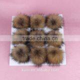 10-15cm Raccoon Fur Ball for Women's Beanies Fur Pompoms For Hat And Cap Bag Charm Accessories thumbnail-3