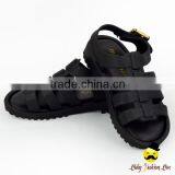 Fancy Kids Plain Black Soft Silicone Gladiator Wear Resistant Baby Boy Summer Flattie Casual Snadals Shoes thumbnail-3