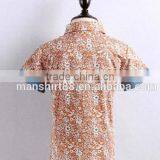 2016 Boy Fashion Short Sleeve Casual Floral Cotton Shirts thumbnail-3