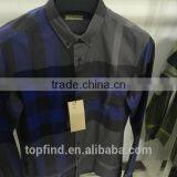 100% Cotton Big Check Round Bottom Men Casual Check Shirt With Buttom Down Collar thumbnail-4