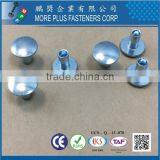 Made in Taiwan Carbon Steel C1006 Zinc Plated CR6+ Wax Oval Head Decorative Semi Tubular Rivets thumbnail-1