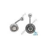 Crystal Navel Anodized Titanium 316l Stainless Steel Belly Rings Jewelry For Anniversary