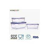 Vacuum Rectangular Pyrex Glass Containers Microwaveable Air Tightness