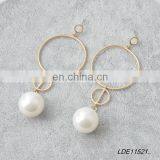 Worn Gold Circle Earring thumbnail-2