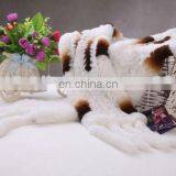 BY-WJ050 Knitted Rabbit Fur Scarf