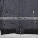 2015 Last Fashion Quilted Movable Hood Baseball Jacket Leather Sleeves thumbnail-5