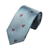 Blue Handmade Mens Jacquard Neckties Silky Finish Digital Printing