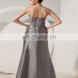 High Quality Grey Sweetheart Sleeveless Evening Gowns Floor Length Embroideried Ruched Mother Of The Bride Dress thumbnail-4