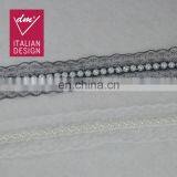 2017 Popular High Designs Black Beaded Pearl Lace Trim for Garment Decoration thumbnail-2