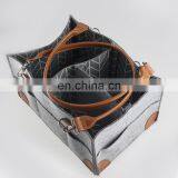 Customized Felt Diaper Caddy With Leather Corner thumbnail-1