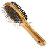 Comfortable Non-toxic Painted Double-sided Clean Bamboo Pet Brush thumbnail-1