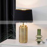 Скандинавские украшения для гостиной: цилиндрическая керамическая лампа, ретро, уникальная, черная настольная лампа