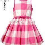 China Wholesale Dress Online 2016 Checkered Fabric Sleeveless Dress thumbnail-1