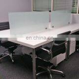 Wing Desktop Privacy Panel Frosted Glass Clamp-on Desk Divider Partition thumbnail-3