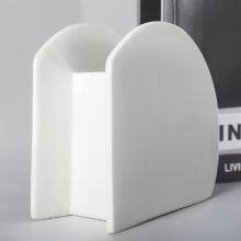 Interbedded European Style Colored Glaze White And Black Ceramic Vase, Home Dinning Table Decoration thumbnail-3