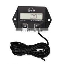 Waterproof Digital Engine Tach Hour Meter Tachometer Gauge Engine RPM LCD Display For Motorcycle Motor Stroke Engine Car Boat