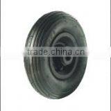 High Quality Pneumatic Rubber Wheel 10x3.50-4 With Red Rim 6202RZ Bearing thumbnail-2