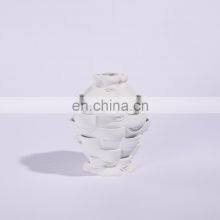 Nordic 3D Print White Modern Interior Living Room Porcelain Ceramic Flower Vase For Home Decoration thumbnail-5