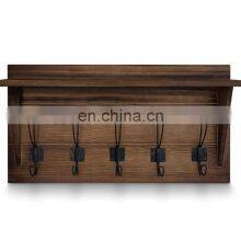Hot Sale Wooden Wall Mounted Wood Coat Rack Vintage Wall-mounted Farmhouse Coat Rack for Wall