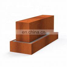 Large Corten Steel Rust Color Outdoor Planter thumbnail-3