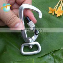 D Shape Aluminium Outdoor Hiking Hanging Hook Camping Anodizing Surface 12KN Carabiner Hook for Dog Leashes thumbnail-2
