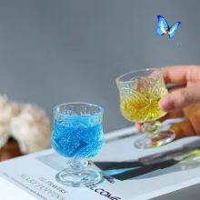 Wholesale Engraved Pattern Diamond Bullet Shot Glass Crystal Wine Glass thumbnail-1