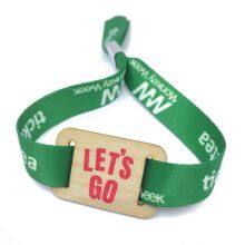 Golden Supplier NFC Event Bracelet Eco-friendly Identification RFID Wristband With Wooden/PVC Card thumbnail-1