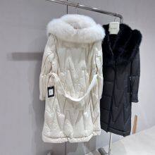 New Fox Fur Collar White Goose Down Down Jacket for Women, Slim and Youthful, Medium to Long Fur Jacket for Women thumbnail-3