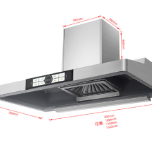 Top Suction Commercial Catering, Rural Firewood and Soil Stove, Large Suction Range Hood, Stainless Steel Cover, (Wechat:13510231336)