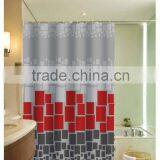 Stars and Leaves Printed Fresh Rural Style 100% Polyester Shower Curtain for Hotel, Family, Waterproof Bath Curtain thumbnail-2