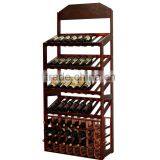Pine Wood Wine or Beverage Display Rack/flooring Wooden Wine
