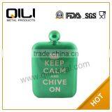 Europe & America Green Painting Stainless Steel Mini Personal Hip Fask for Gift Using thumbnail-1