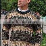 ALPACA WOOL SWEATER WITH DESIGNS