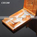 Push Up Push Down Button Folding Anodizing Gold Aluminum Knurling Business Metal Automatic Card Holder thumbnail-3