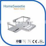 Stainless Steel L Shape Bathroom Corner Wall Shelf for Hotel and Home Made in Taiwan thumbnail-1