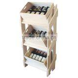 unfinished wood wine bottle display holder