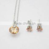 Fashion Earring Necklace Women CZ Crystal Stone Jewelry Set thumbnail-6
