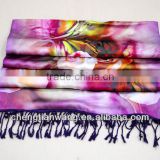 purple silk scarf 2014 latest design fashion double-layer high quality purple silk scarf