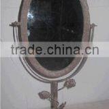 Vintage chic small iron standing table decorative mirrors