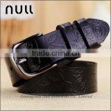Embossed Flower Famous Brands Leather Belt Womens Factory Quality Choice