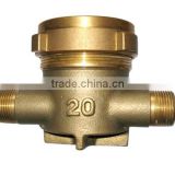 Brass casted and CNC machined Water meter body