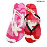 Colorful PVC Injection Women Slippers with Milk Cow Printing