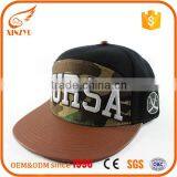 Custom 3D Embroidered Leather Flat Brim Caps Cheap Snapback Hats Wholesale thumbnail-1