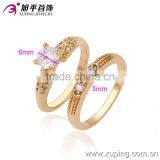 13342 Xuping fashion jewelry China wholesale 18k gold ring designs luxury glass rings charm jewelery for women