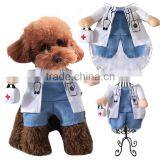 fancy Holloween cosplay doctor uniform costume cat dog pet wear pet apparel