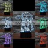 3D Optical Night Light Dog Carrier 7 RGB Light Colors 10 LEDs AA Battery or DC 5V Mixed Lot thumbnail-1