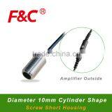 F3C-10WSM02 Series M10 Proximity Sensor, Amplifier Outside, Short Length Housing, Flush/NPN/PNP/NO/NC Offered.