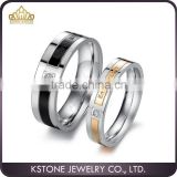 KSTONE 2015 316l stainless steel couple diamond engagement ring, wedding ring couple ring