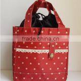 Fashion Korean Small Drawstring Tote Cooler Bag Lunch Bag thumbnail-2